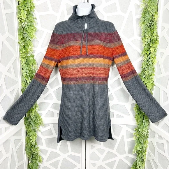 Krimson Klover Everlasting Earth Tone Merino Wool Silk Blend Sweater Tunic - Picture 2 of 6